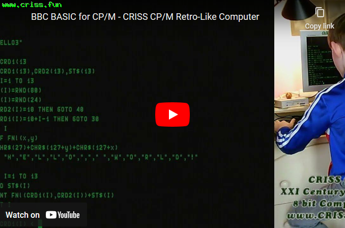 CRISS CP/M BBC BASIC